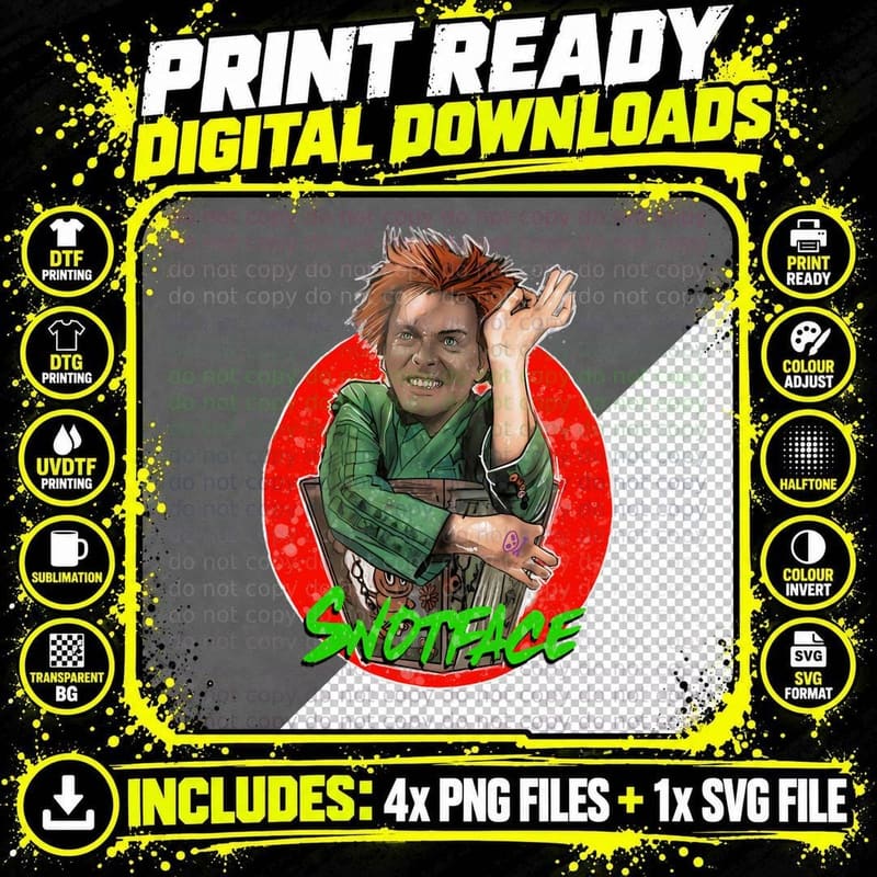 Drop Dead Fred Snotface T-Shirt Png SVG Digital Bundle