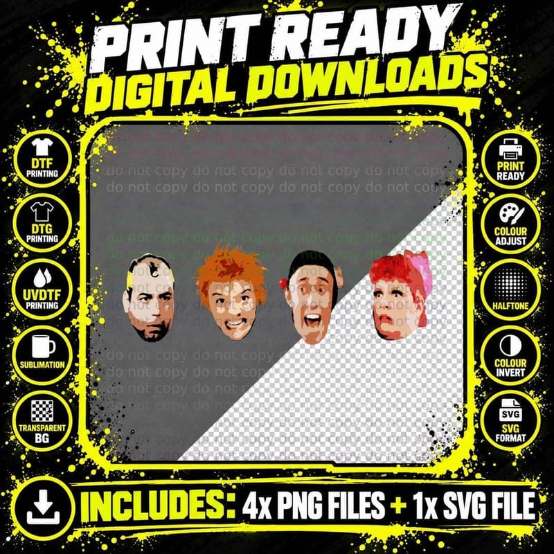 Drop Dead Fred and Friends T-Shirt Png SVG Digital Bundle