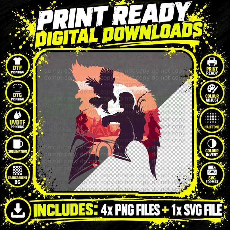 Eagle Bearer Warrior T-Shirt Png SVG Digital Bundle