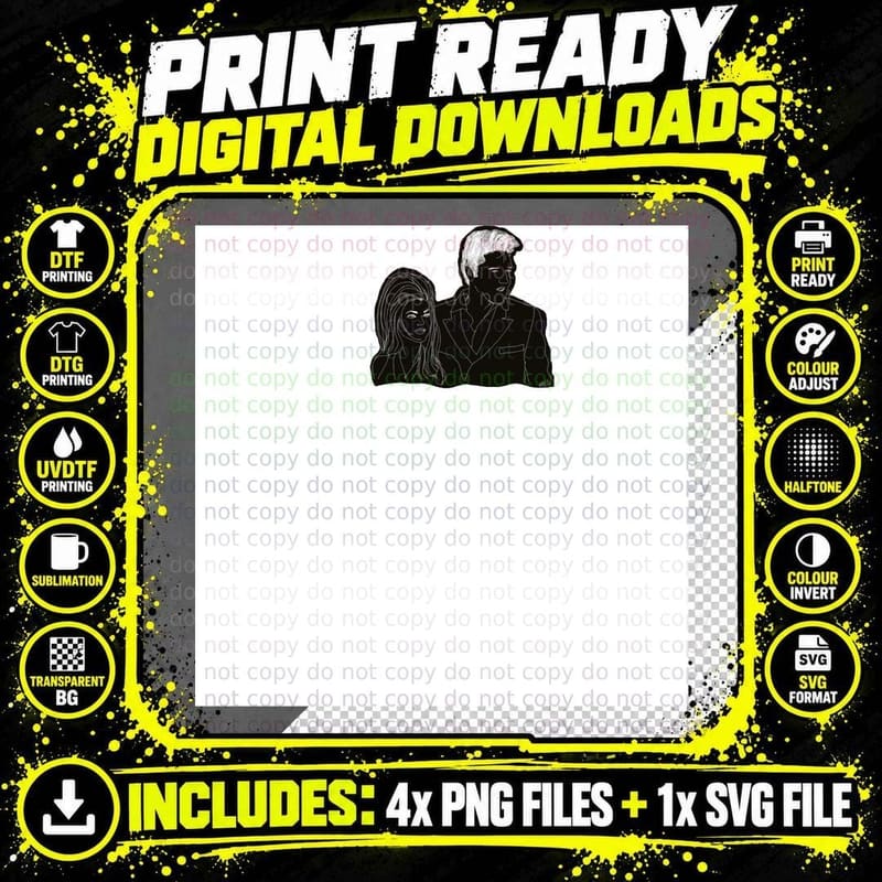 Elvis and Priscilla Graphic T-Shirt Png SVG Digital Bundle
