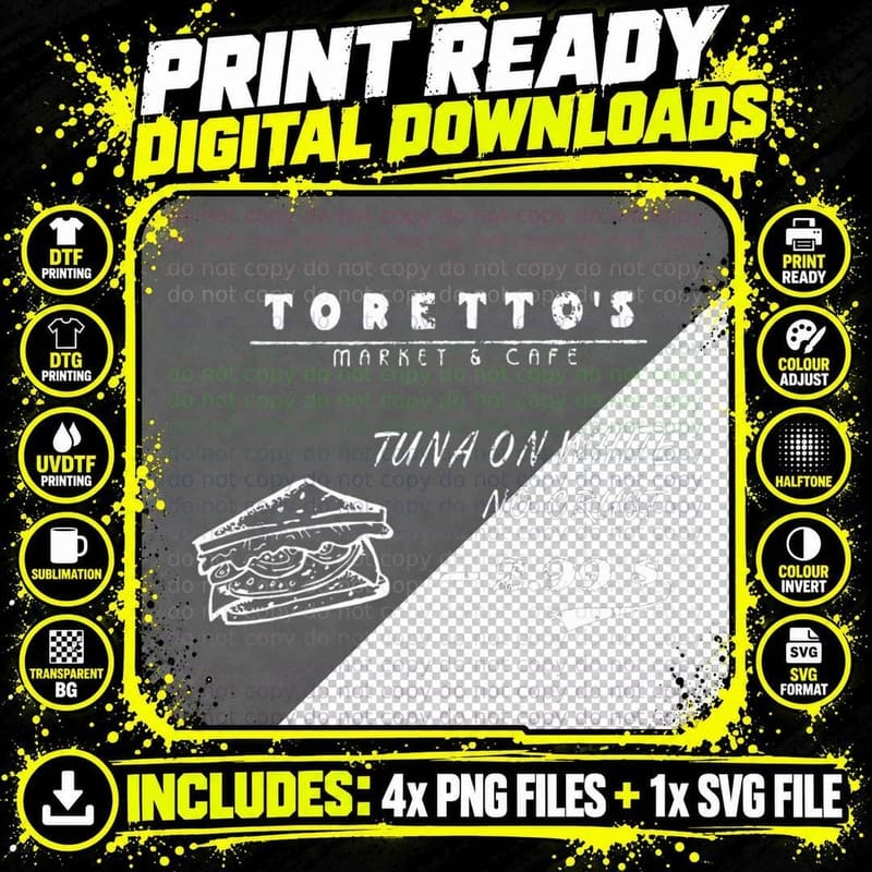 Fast & Furious - Tuna on White No Crust T-Shirt Png SVG Digital Bundle