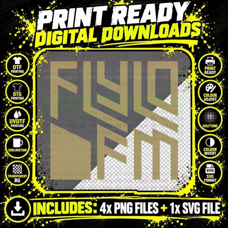 Flylo FM GTA V Online T-Shirt Png SVG Digital Bundle