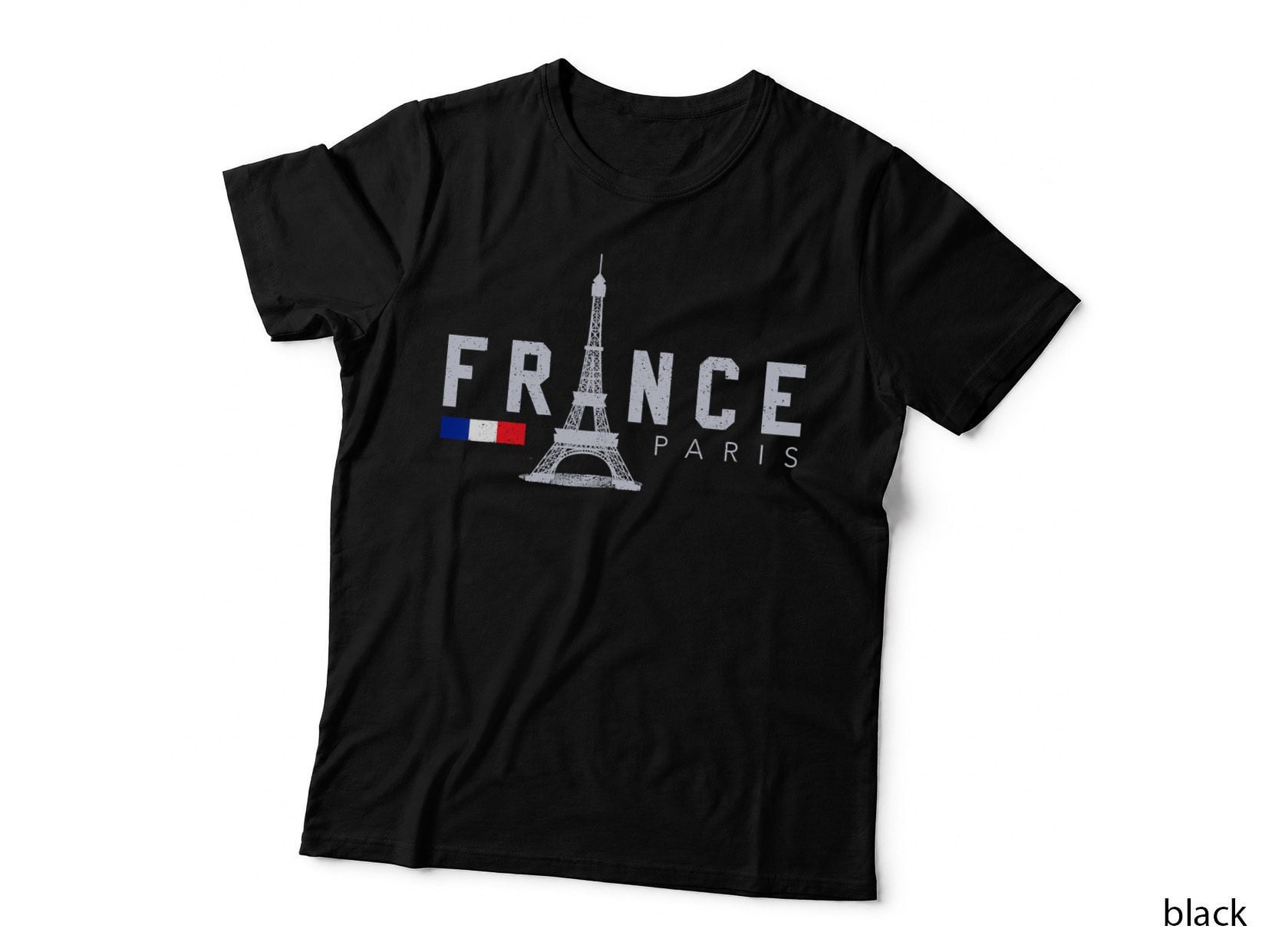 France Paris T-Shirt French Flag Eiffel Tower Souvenir Gift