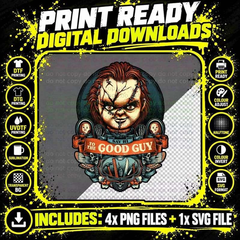 Good Guy, Chucky, Killer Doll, Trending Png SVG Digital Bundle