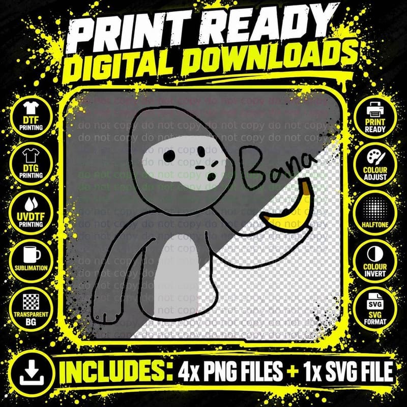 Gorilla Tag Pfp Maker Cute T-Shirt Png SVG Digital Bundle