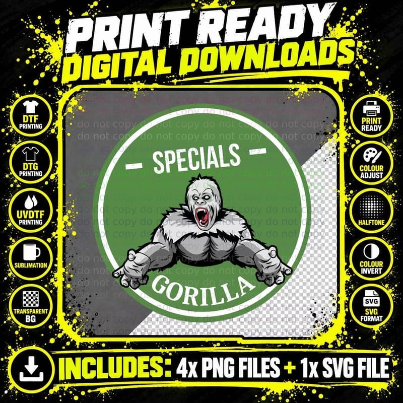 Gorilla Tags, Pfp Maker T-Shirt Png SVG Digital Bundle