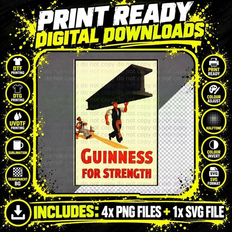 Guinness for Strength T-Shirt Png SVG Digital Bundle