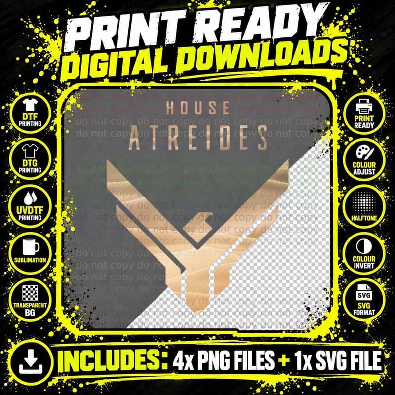 House Atreides Logo T-Shirt Png SVG Digital Bundle