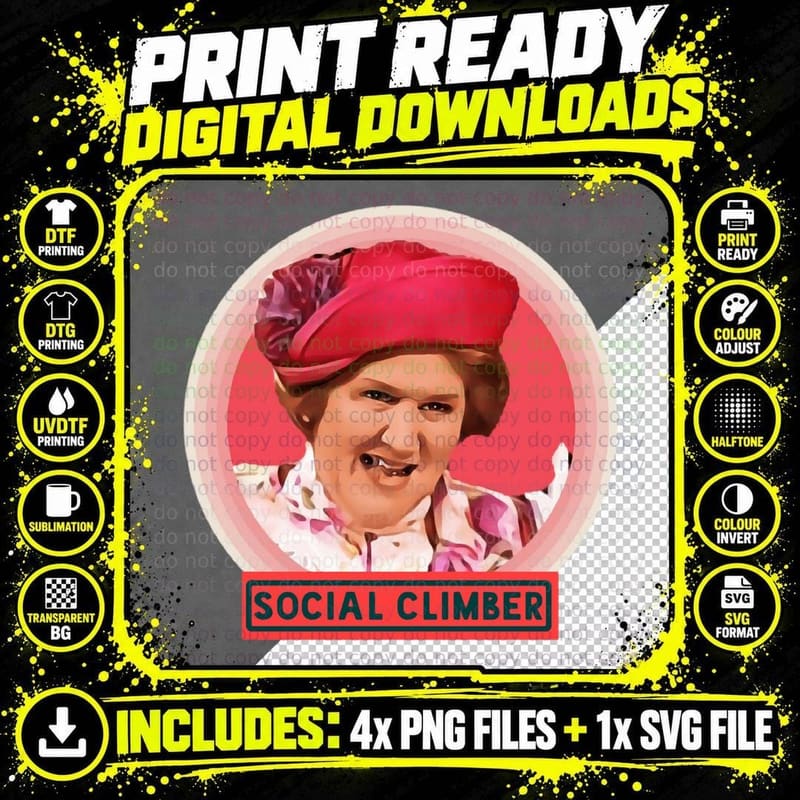 Hyacinth Bucket (Bouquet) T-Shirt Png SVG Digital Bundle