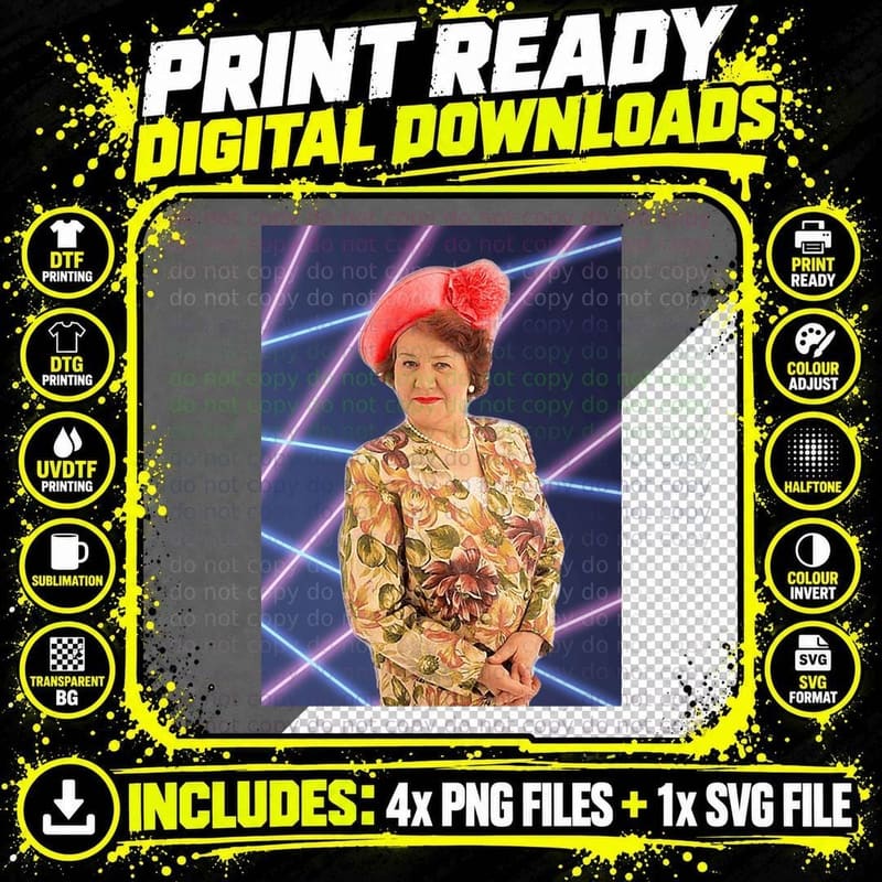 Hyacinth Bucket Graphic 1 T-Shirt Png SVG Digital Bundle