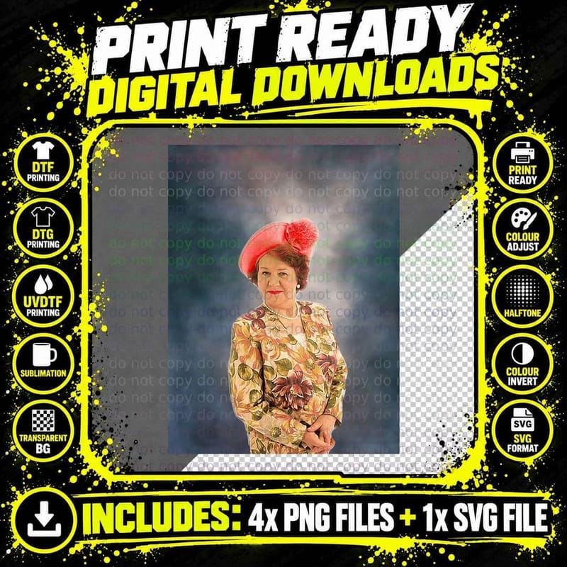 Hyacinth Bucket Graphic T-Shirt Png SVG Digital Bundle