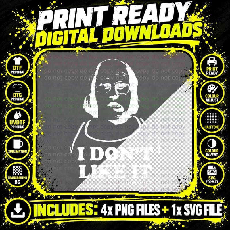 I Don't Like It Andy Pipkin Little Britain T T-Shirt Png SVG Digital Bundle