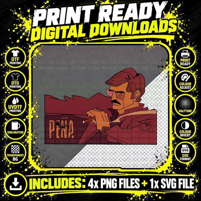 Javier Peña Narcos T-Shirt Png SVG Digital Bundle