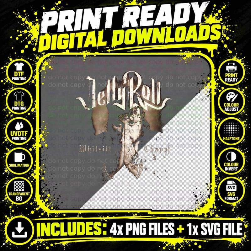 Jelly Roll - Whitsitt Chapel T-Shirt Png SVG Digital Bundle