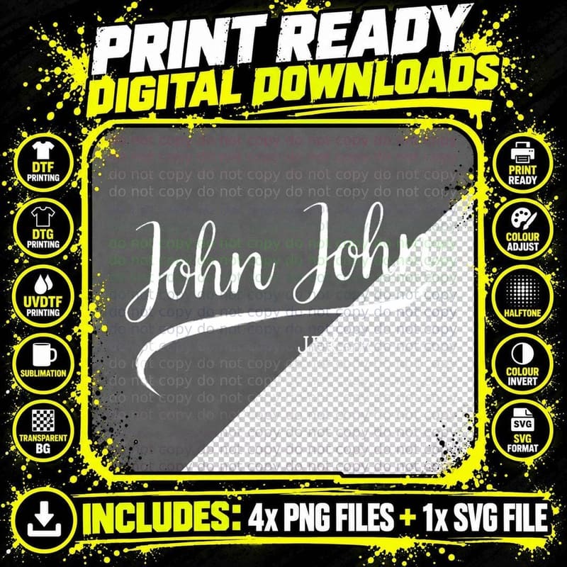 John John JFK JR T-Shirt Png SVG Digital Bundle
