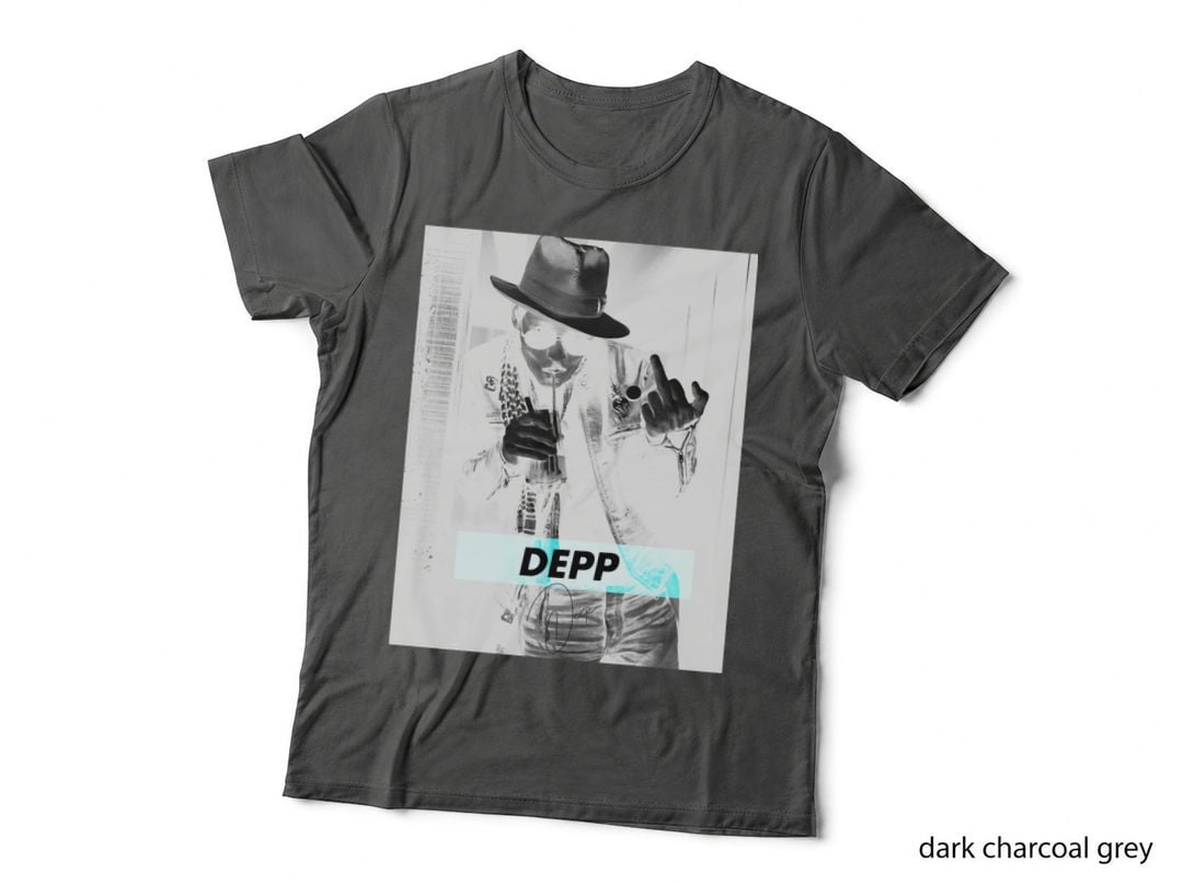 Johnny Depp Art T-Shirt, Celebrity Fashion, Cult Icon Style
