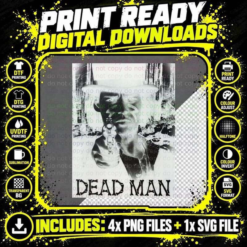 Johnny Depp Dead Man T-Shirt Png SVG Digital Bundle