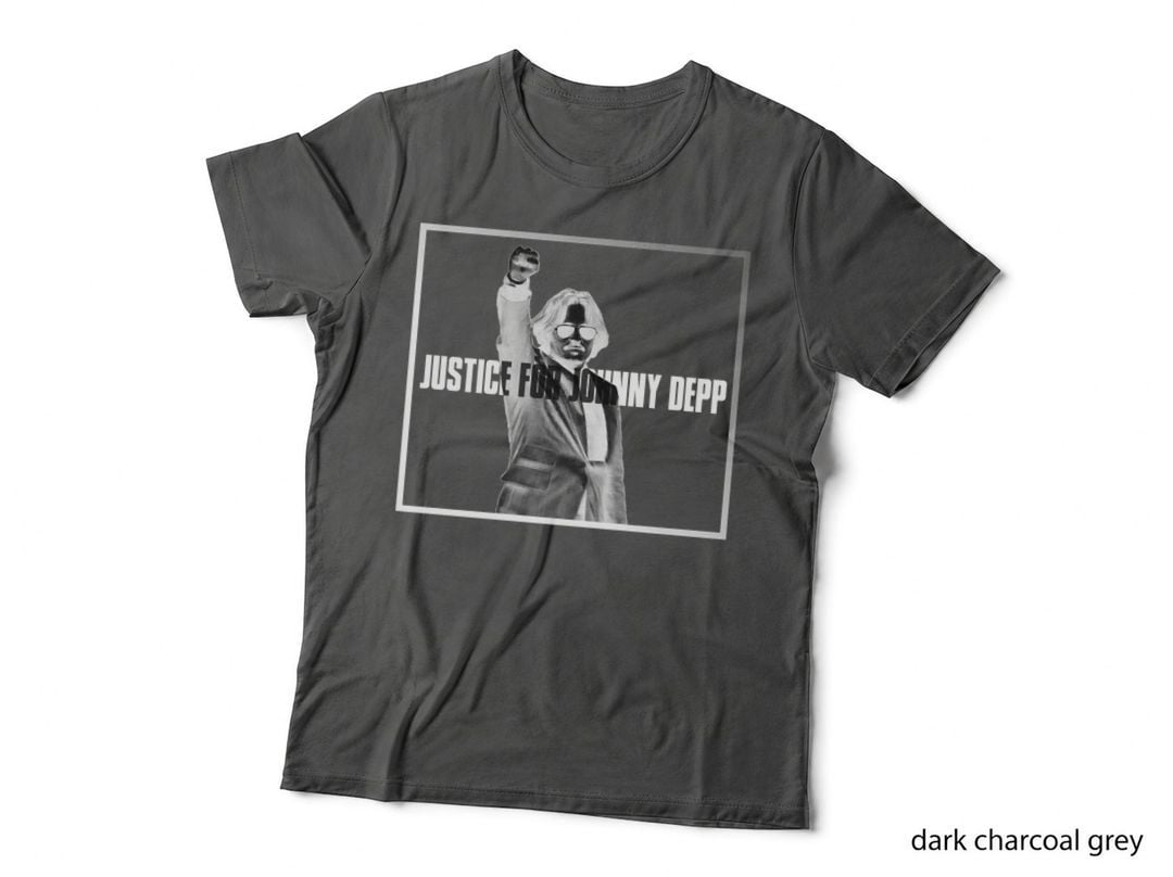 Justice for Johnny Depp Black and White - T-Shirt