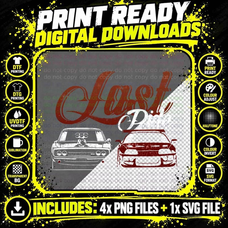 Last Ride Paul Walker Fast Furious T-Shirt Png SVG Digital Bundle