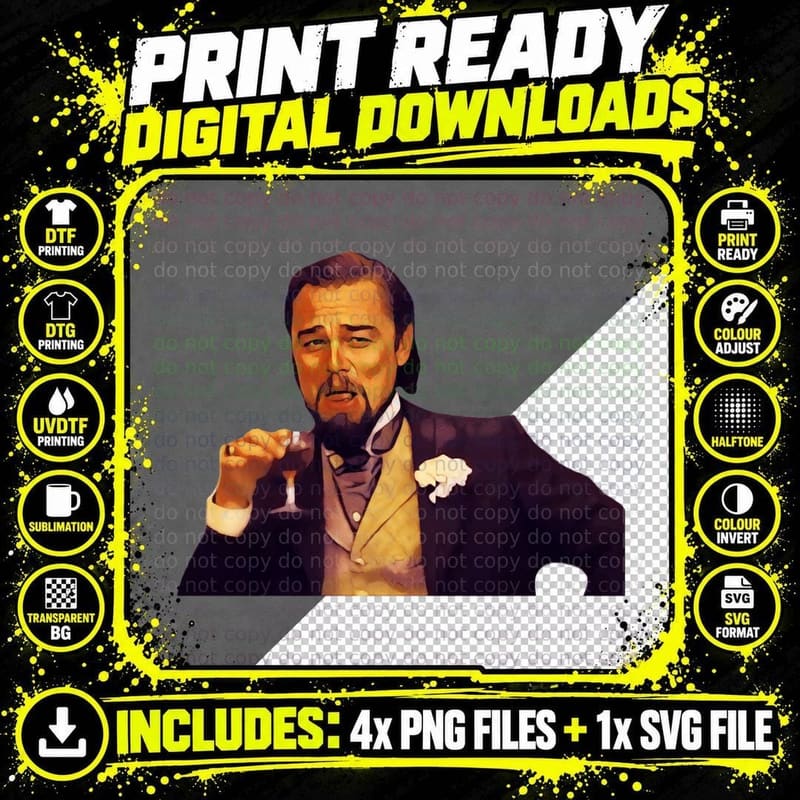 Laughing Leo S, Gadgets and Face Masks T-Shirt Png SVG Digital Bundle