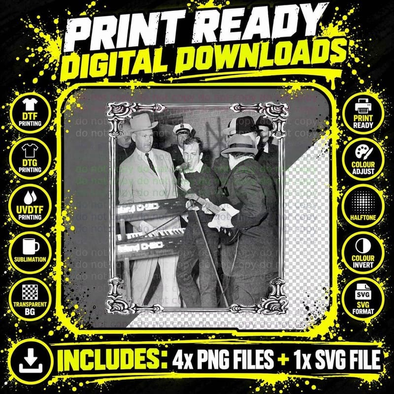Lee Harvey Oswald and the Jack Ruby's T-Shirt Png SVG Digital Bundle