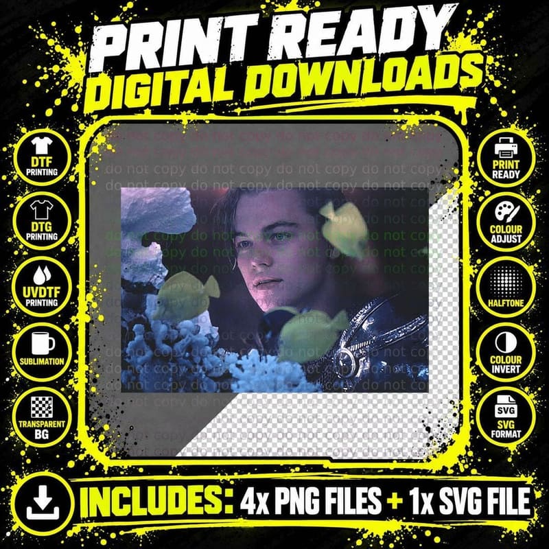 Leonardo Dicaprio 'Romeo and Juliet' T 1 T-Shirt Png SVG Digital Bundle