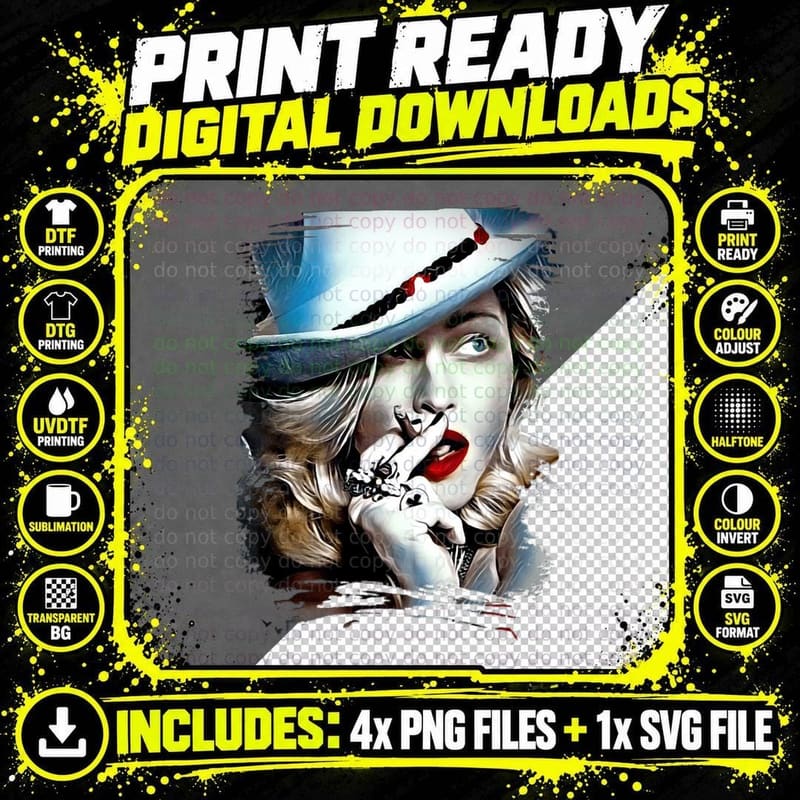 Madonna Pop Artwork T-Shirt Png SVG Digital Bundle