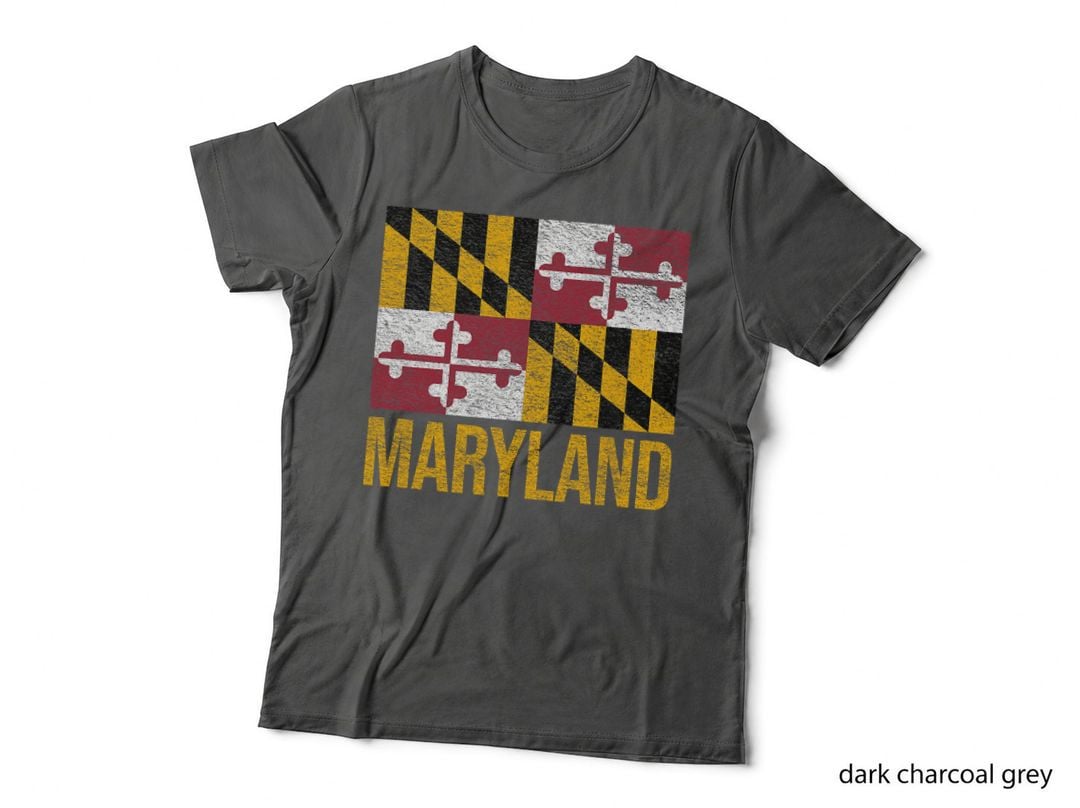 Maryland STATE FLAG Annapolis Baltimore Chesapeake BAY T-Shirt