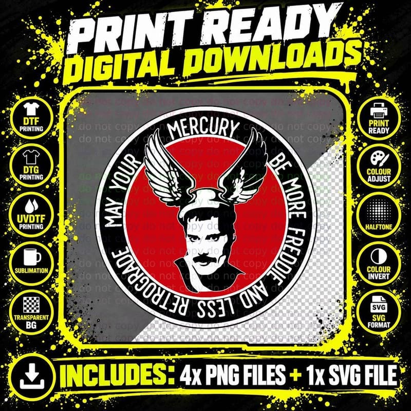 May Your Mercury Be More Freddie and Less Retrograde Png SVG Digital Bundle