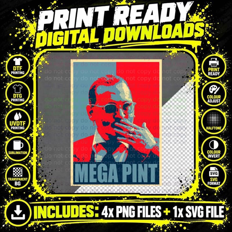 Mega Pint Johnny Depp & Amber T-Shirt Png SVG Digital Bundle