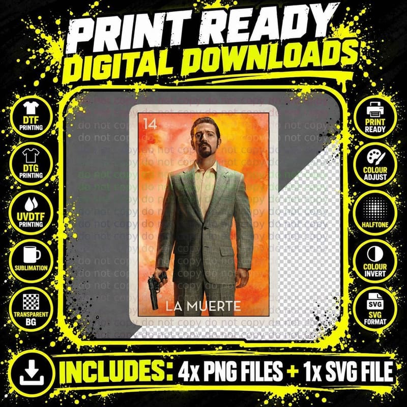 Narcos Mexico La Muerte T-Shirt Png SVG Digital Bundle