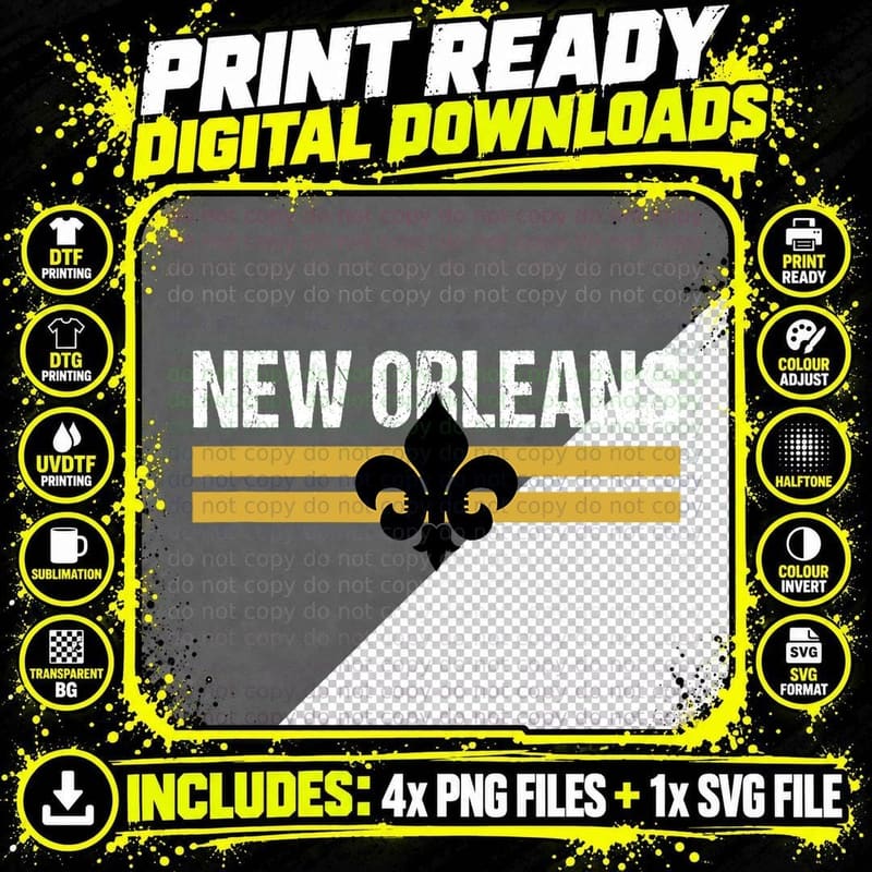 New Orleans Fleur-De-Lis 'Fleur-De-Lys Lily Icon New Png SVG Digital Bundle