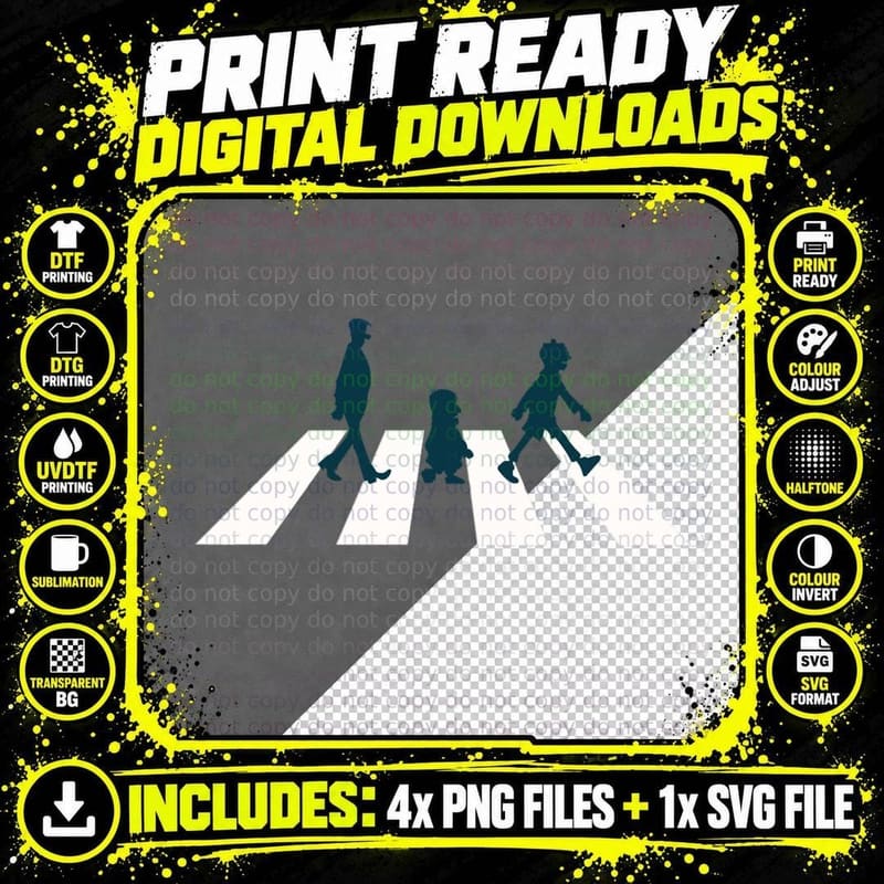 Old Master Q - Abbey Road T-Shirt Png SVG Digital Bundle