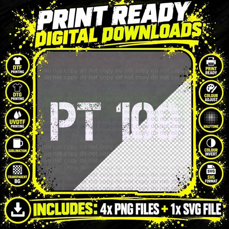 Patrol Torpedo Boat JFK T-Shirt Png SVG Digital Bundle