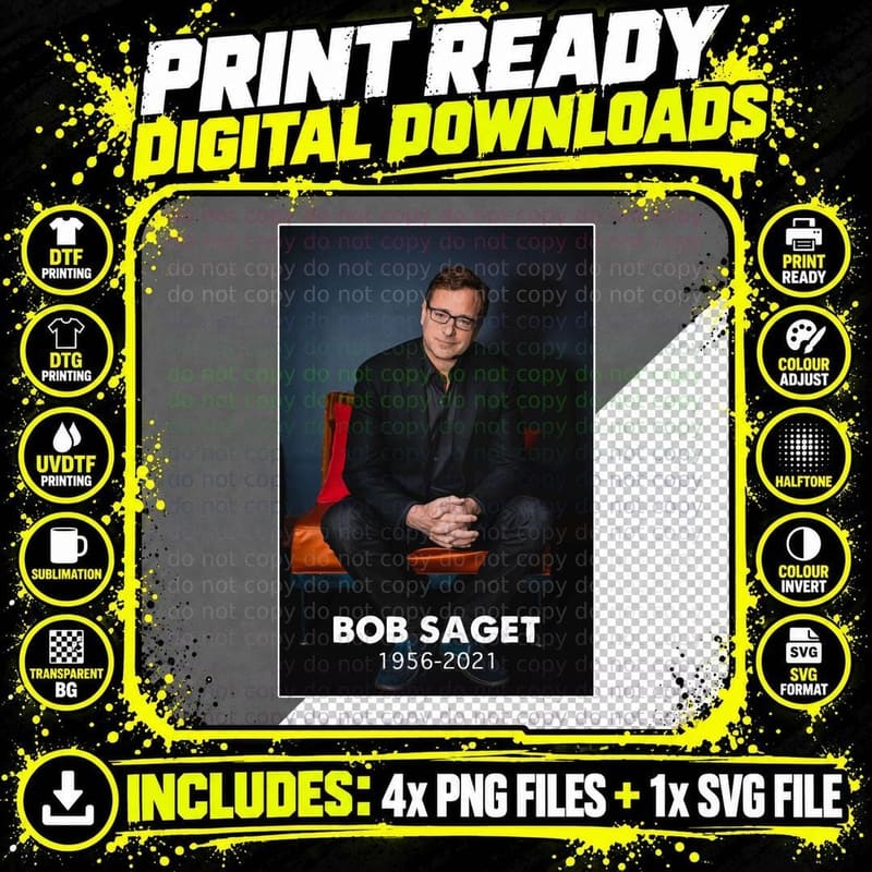 RIP Bob Saget 1956-2021 T-Shirt Png SVG Digital Bundle