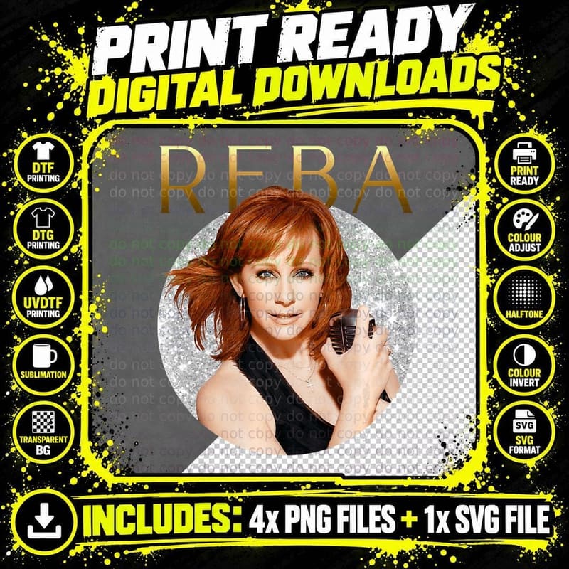 Reba Mcentire - Revised Remixed Revisited Png SVG Digital Bundle