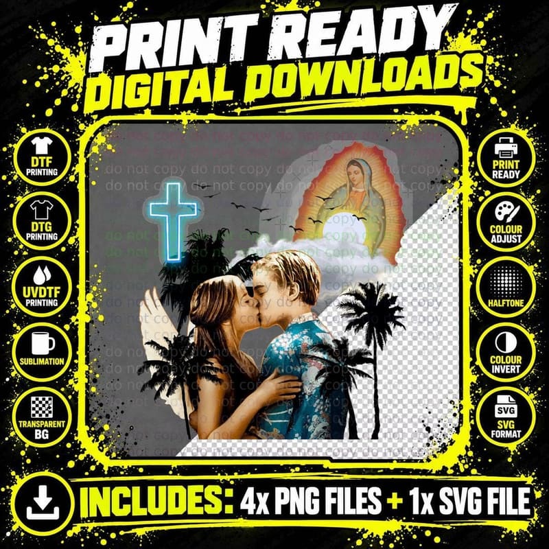 Romeo and Juliet - Baz Luhrmann T-Shirt Png SVG Digital Bundle