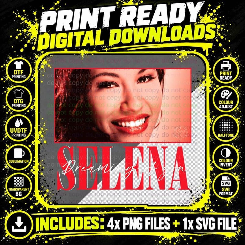 Selena Quintanilla - Selena Dreaming of You T-Shirt Png SVG Digital Bundle