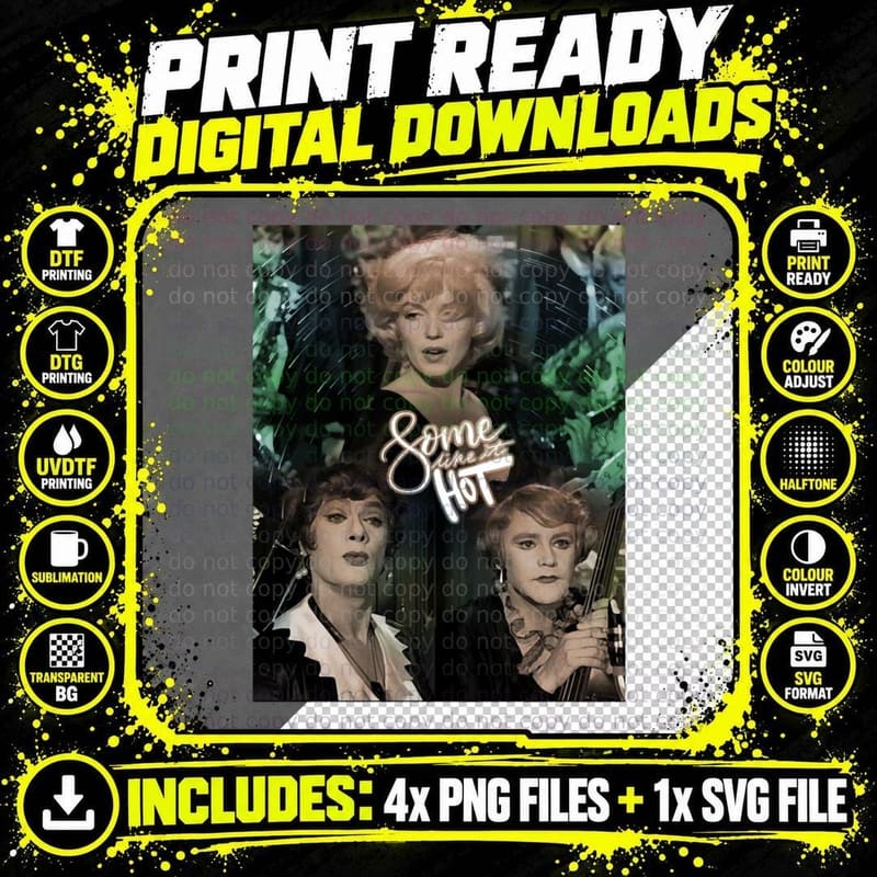Some Like It Hot Edit T-Shirt Png SVG Digital Bundle