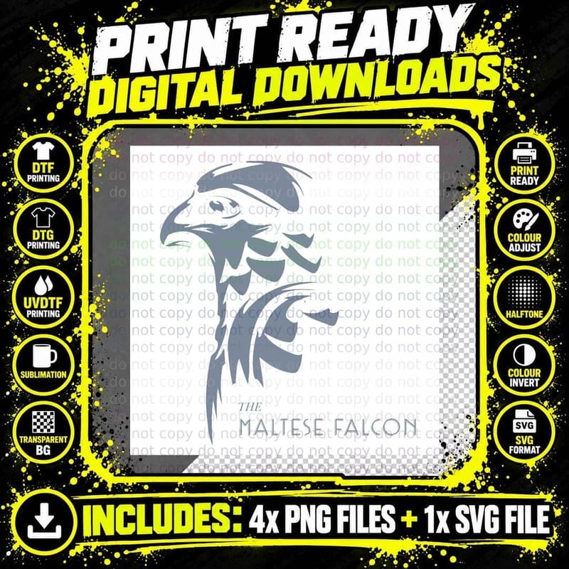 The Maltese Falcon T-Shirt Png SVG Digital Bundle