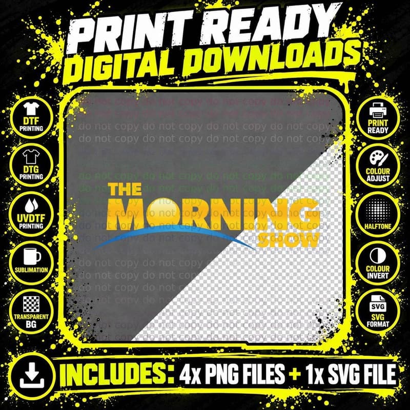 The Morning Show Logo Vector Gradient T-Shirt Png SVG Digital Bundle