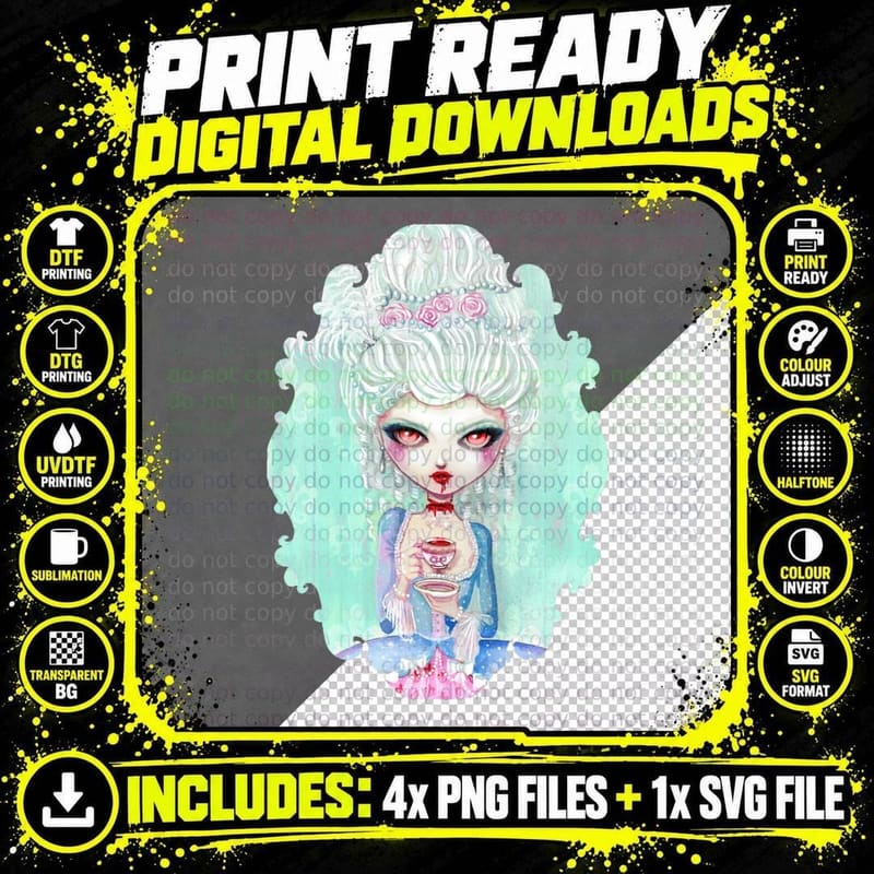 The Revenge of Marie Antoinette T-Shirt Png SVG Digital Bundle
