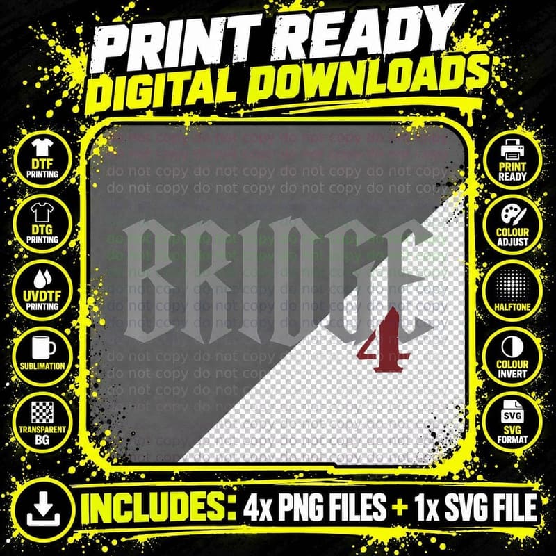 The Stormlight Archive Bridge 4 Title, Graphic T-Shirt Png SVG Digital Bundle