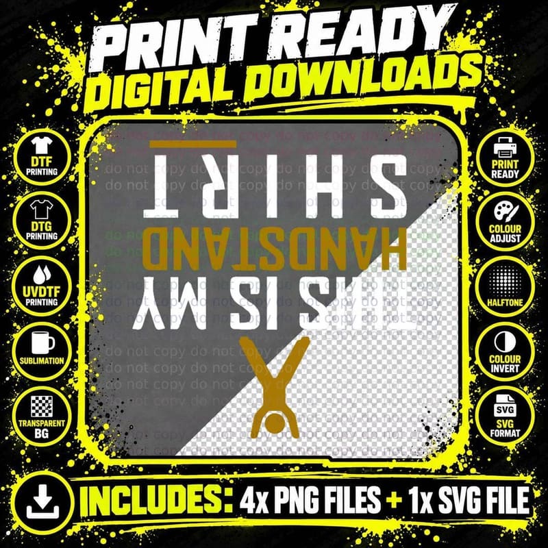 This Is My - Handstand T-Shirt Png SVG Digital Bundle