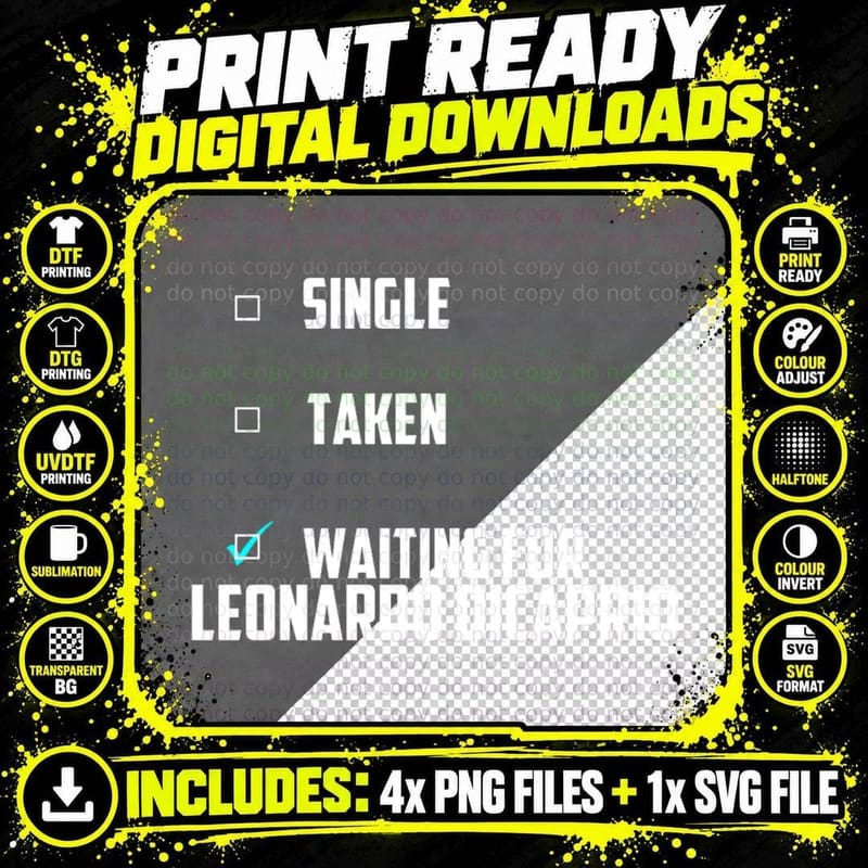 Waiting for Leonardo Dicaprio T-Shirt Png SVG Digital Bundle