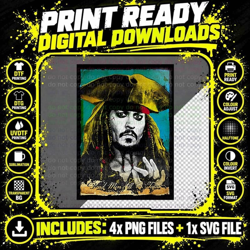 Wallpaper Depp Illustration 1 T-Shirt Png SVG Digital Bundle