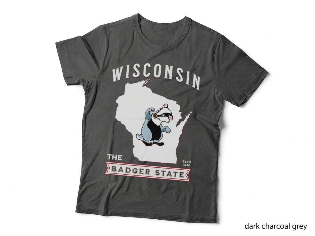 Wisconsin the Badger State Established 1848 T-Shirt