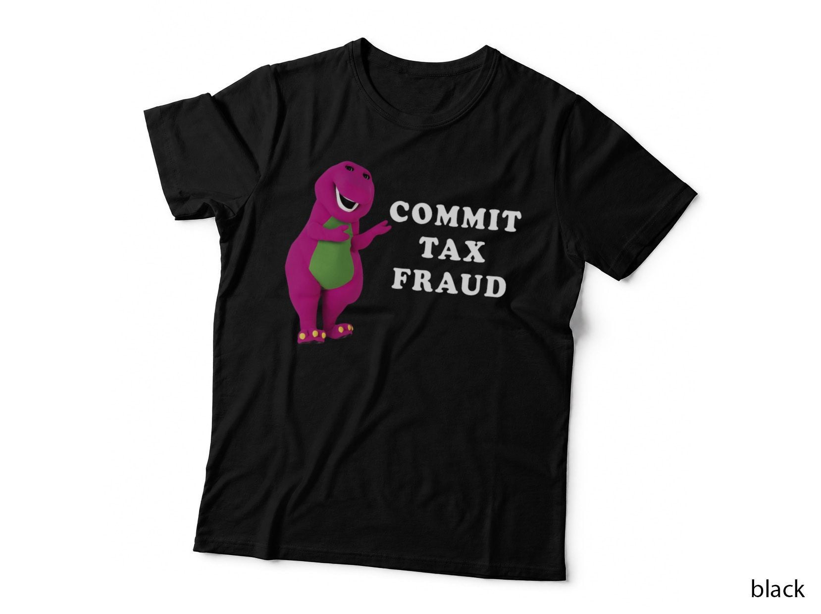 B a R N E Y-Commit-Tax-Fraud Customize Essential T-Shirt