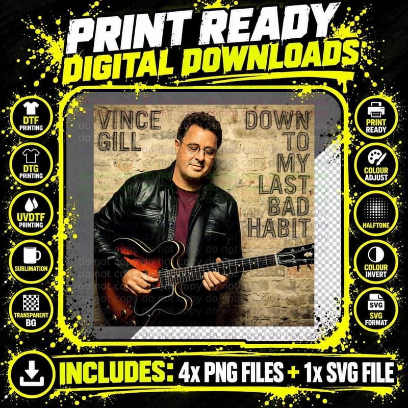 Down to My Last Bad Habit T-Shirt Png SVG Digital Bundle