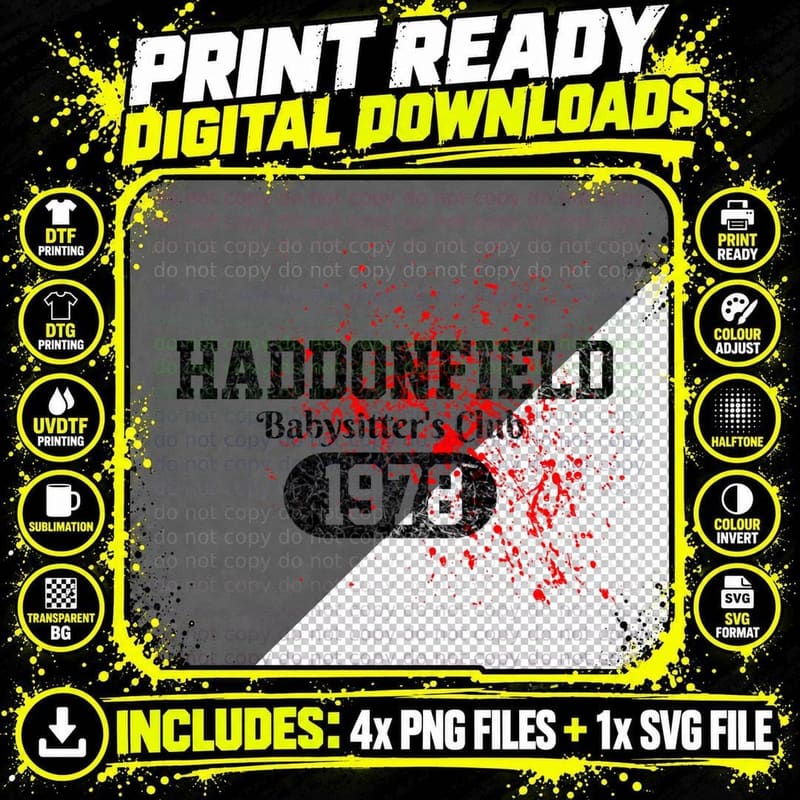 Haddonfield Babysitter& 39, S Club T-Shirt Png SVG Digital Bundle